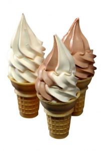 soft serve ice cream waffle cones